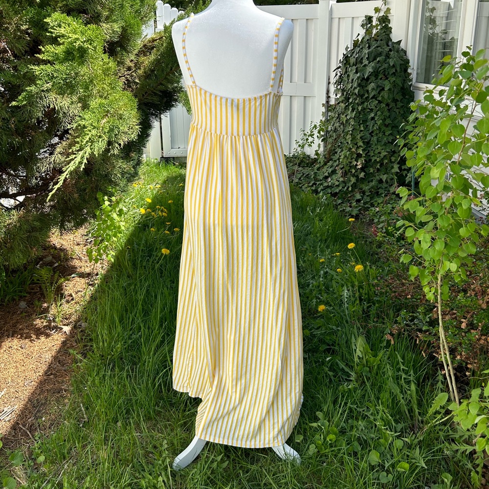 ASOS Maternity Cami Bow Front Maxi Sundress in Buttermilk Stripe - Picture 3 of 11
